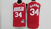 Rockets 34 Hakeem Olajuwon Red Hardwood Classics Jersey,baseball caps,new era cap wholesale,wholesale hats